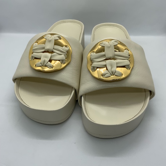 Tory Burch Double-T Slides - Picture 3 of 14